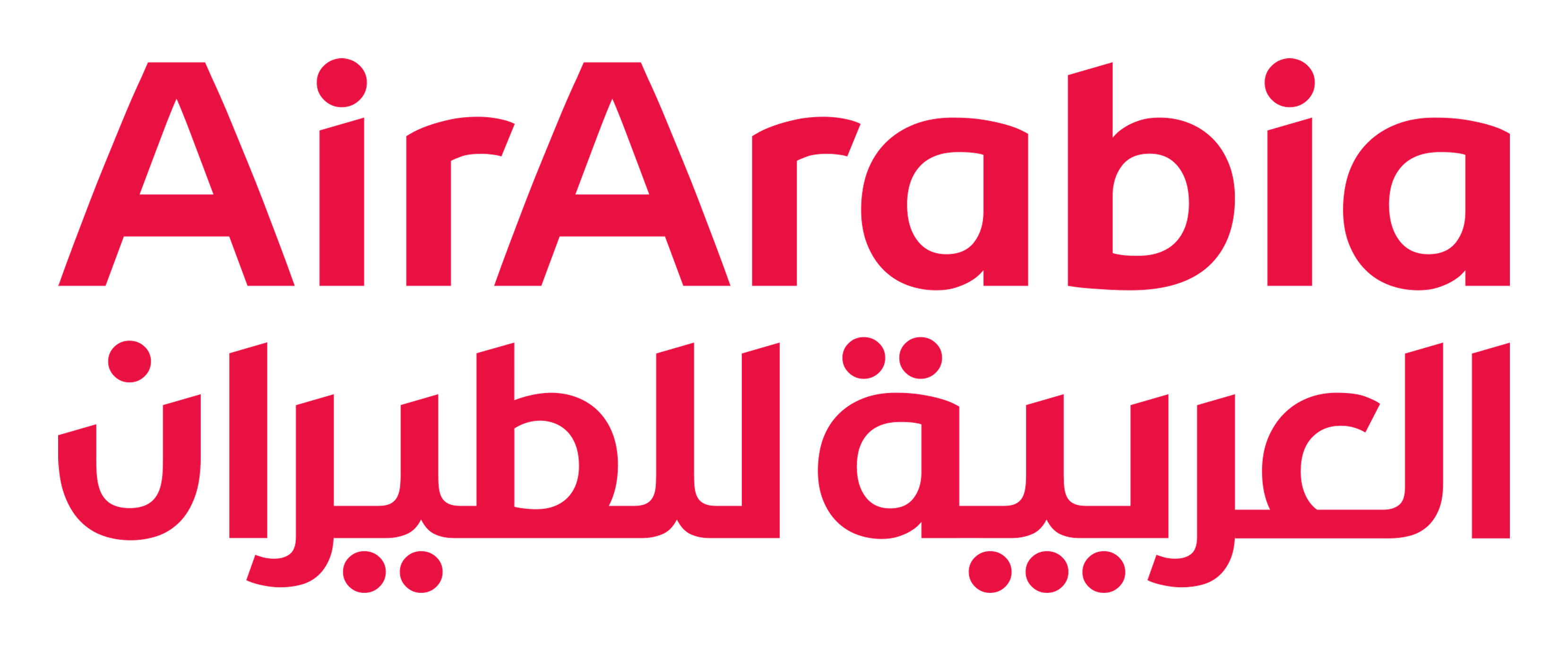 Air Arabia logo on a transparent background