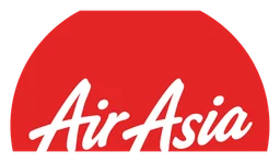 Air Asia logo, horizontal version, on a transparent background
