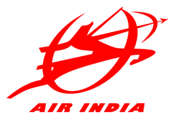 Air India Express logo, horizontal version, on a transparent background