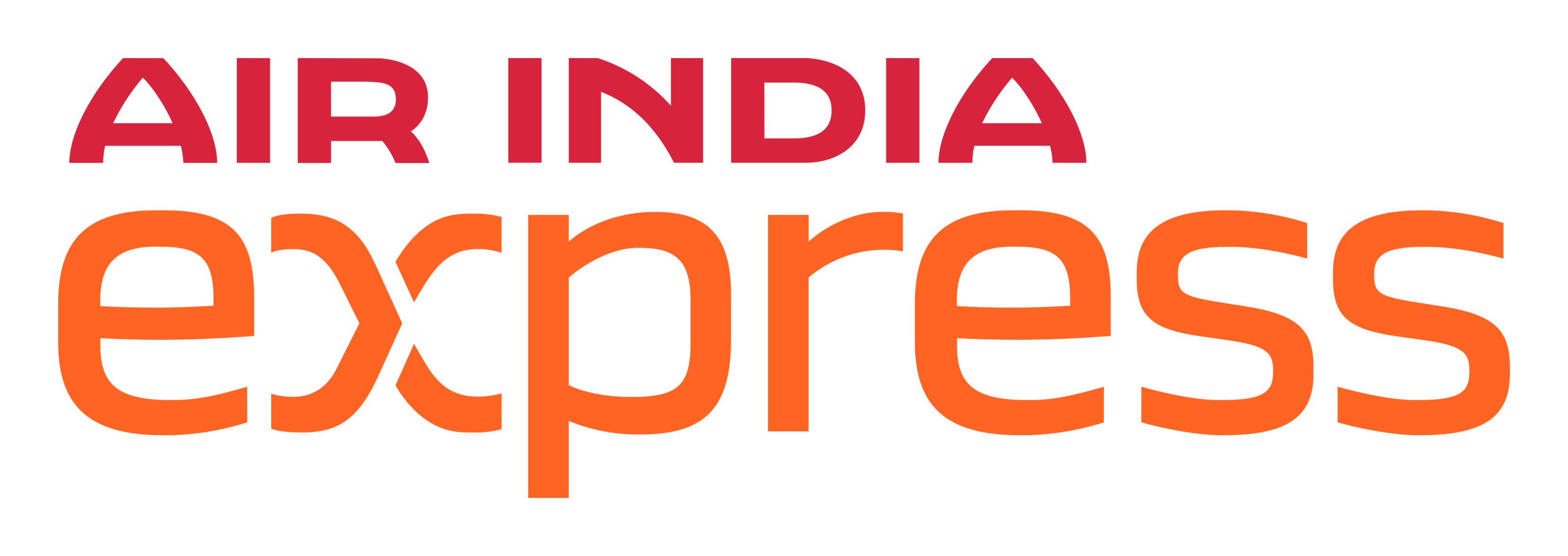 Air India Express logo on a transparent background