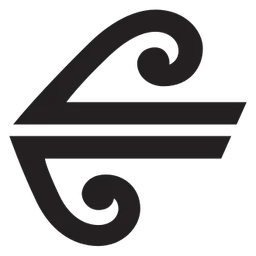Air New Zealand logo, black icon version, on a transparent background