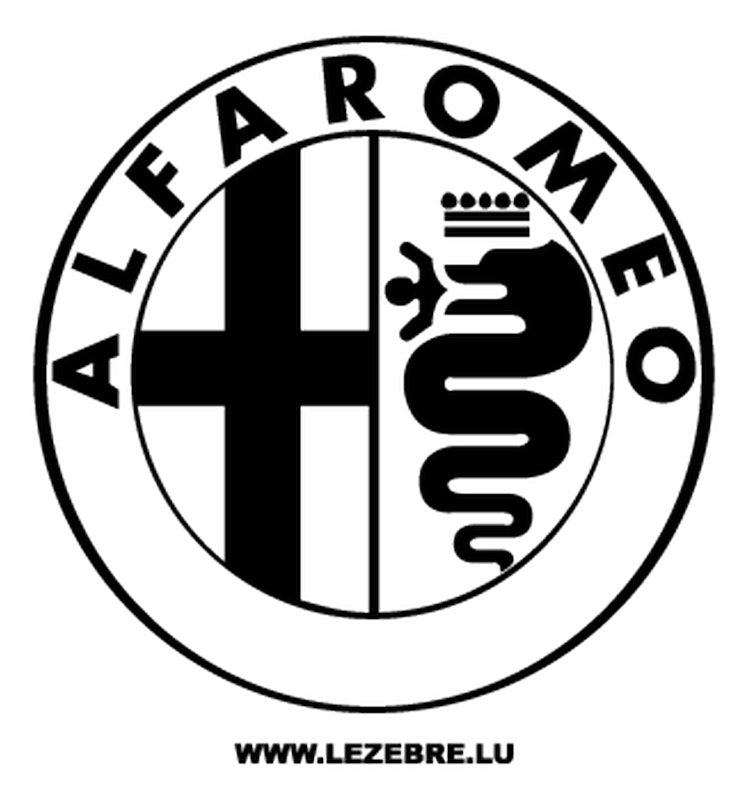 Alfa Romeo logo, black icon version, on a transparent background