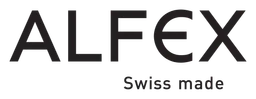 Alfex logo, black wordmark version, on a transparent background