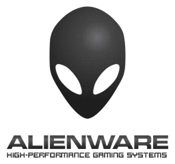 Alienware logo, black icon version, on a transparent background