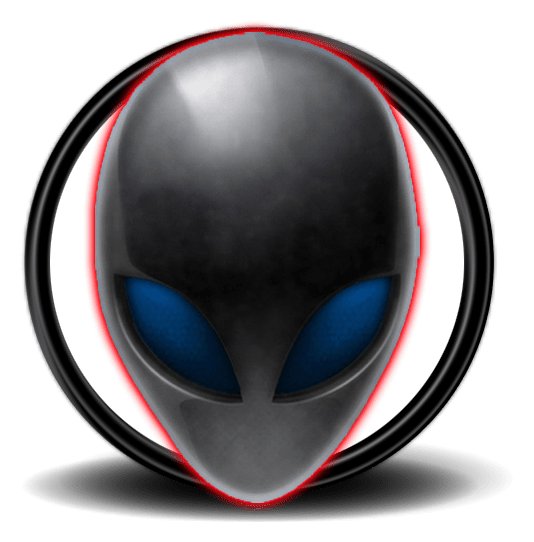 Alienware logo on a transparent background
