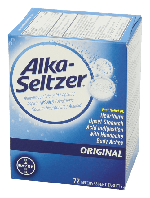 Alka Seltzer logo, horizontal version, on a transparent background