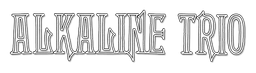 Alkaline Trio logo, monochrome wordmark version, on a transparent background