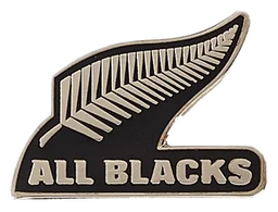 All Blacks のロゴ、モノクロバージョン（背景透過）