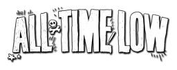 All Time Low logo, monochrome wordmark version, on a transparent background