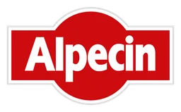 Alpecin logo, horizontal version, on a transparent background