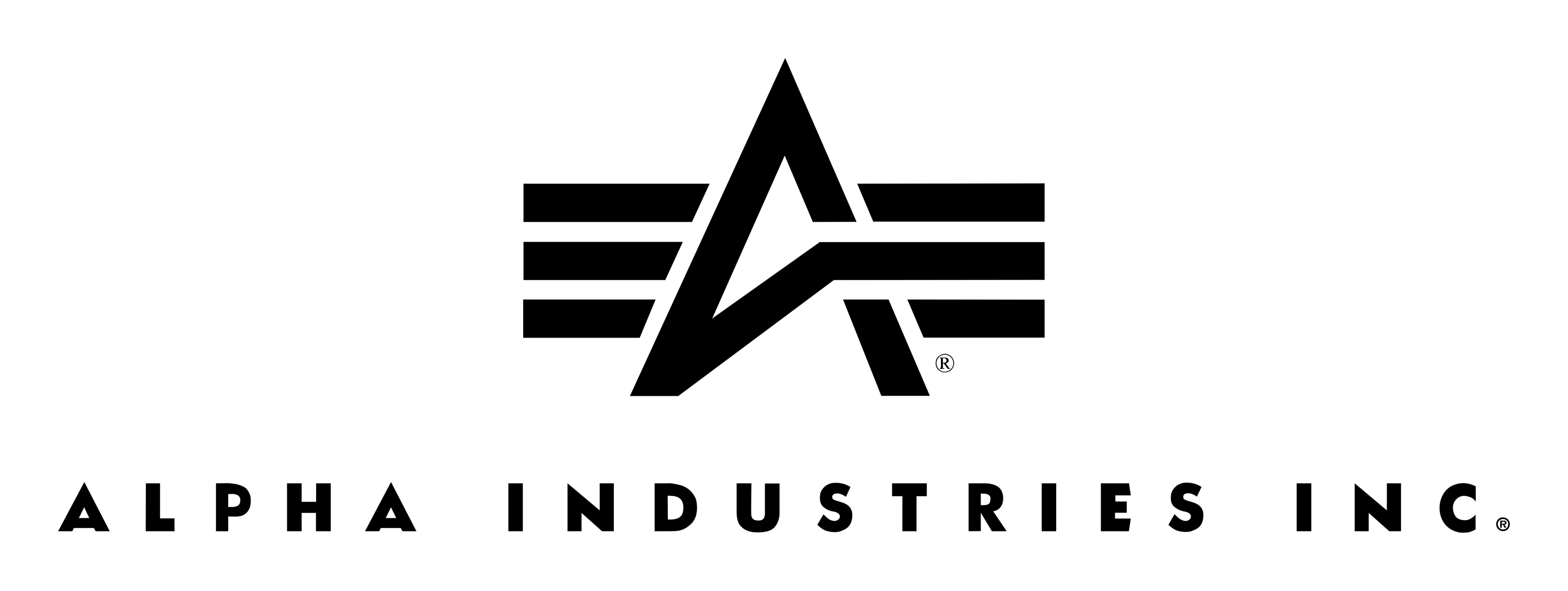 Alpha Industries logo on a transparent background