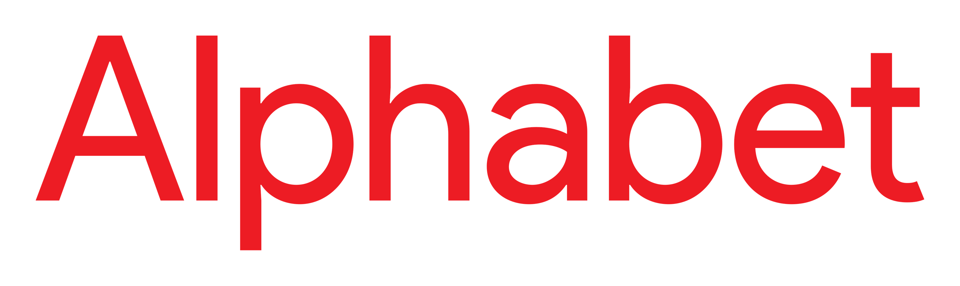 Alphabet logo on a transparent background