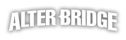 Alter Bridge logo, monochrome wordmark version, on a transparent background