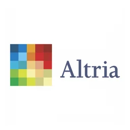 Altria logo, white icon version, on a transparent background