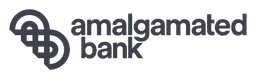 Amalgamated Bank logo, black wordmark version, on a transparent background