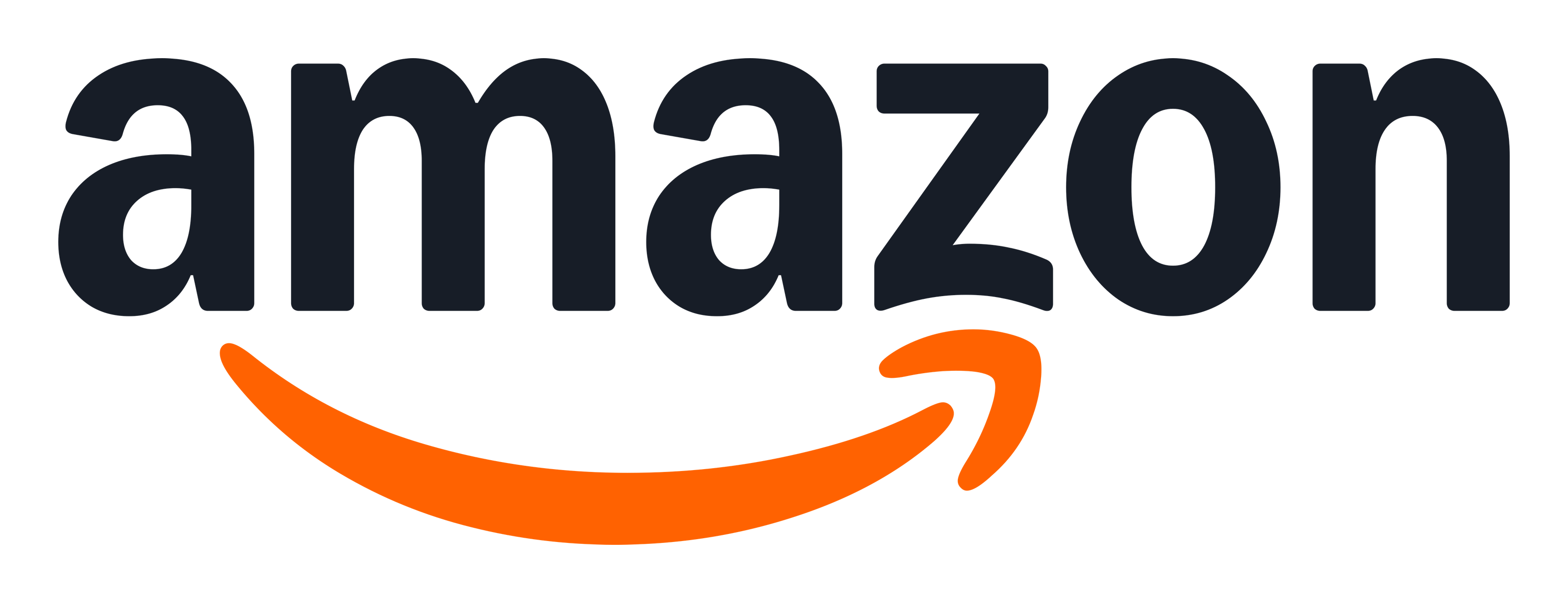 Amazon logo on a transparent background