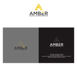 Amber logo, black icon version, on a transparent background