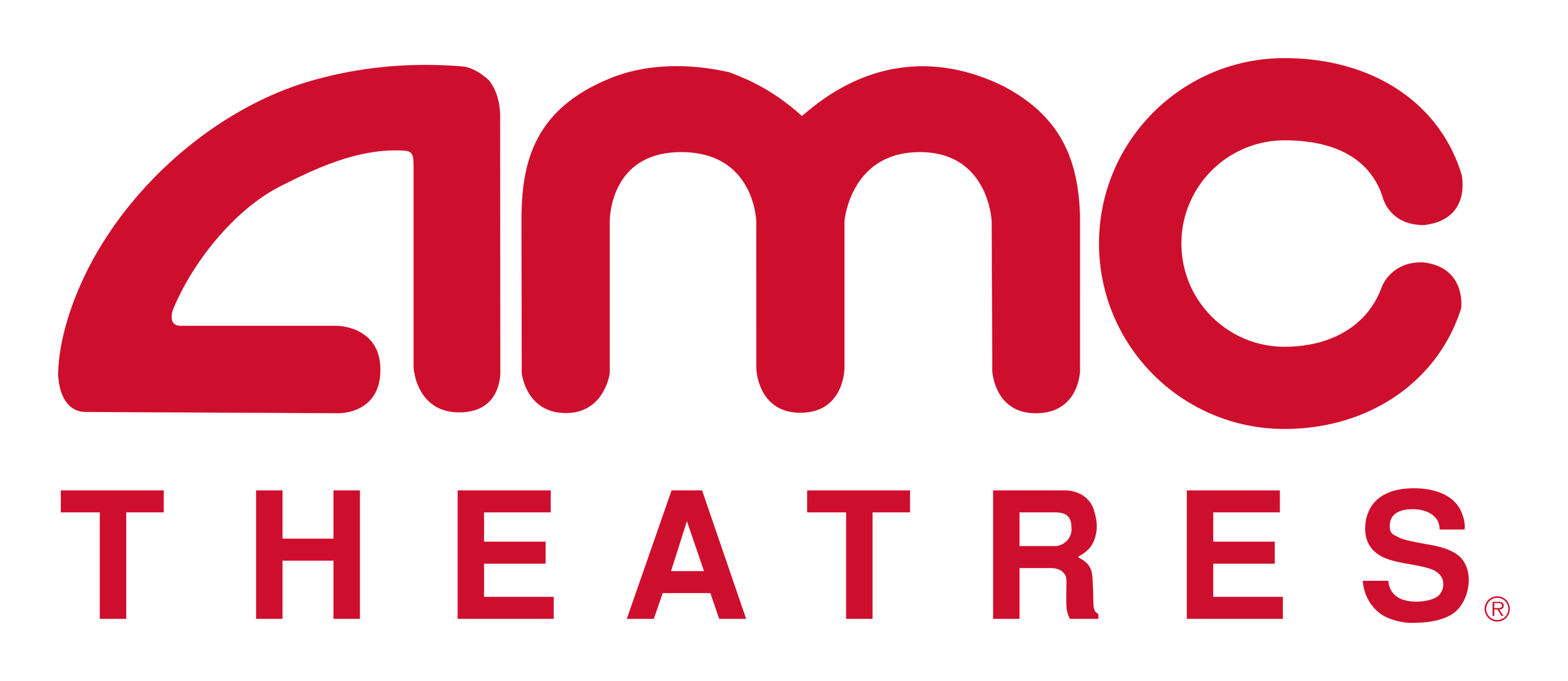 Amc Theatres logo on a transparent background