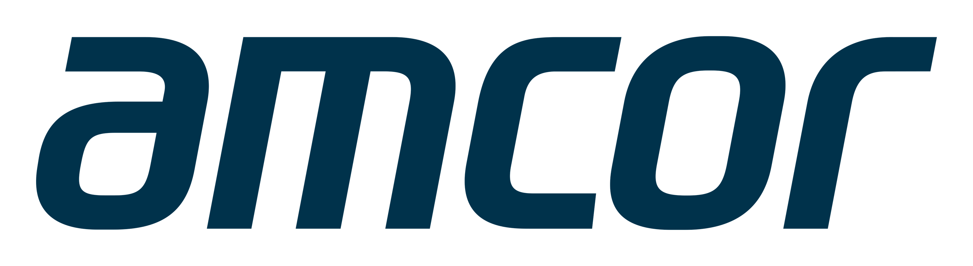 Amcor logo on a transparent background