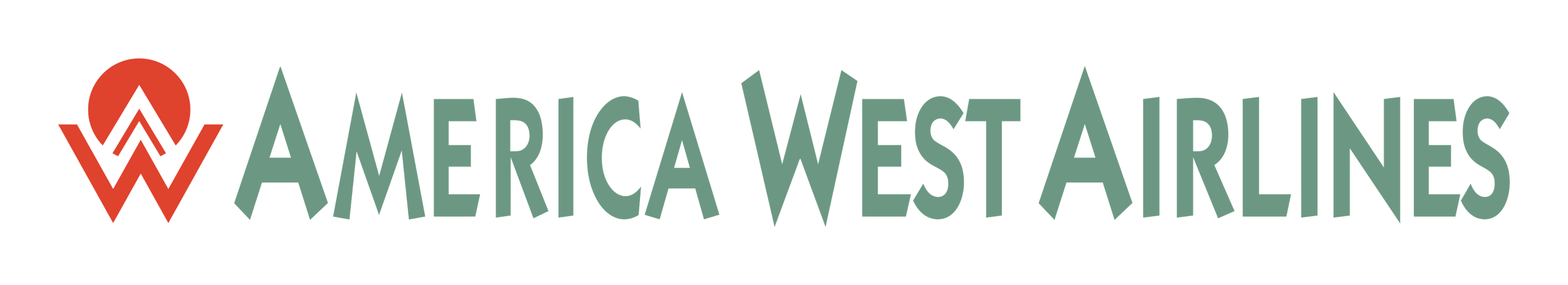America West Airlines logo on a transparent background