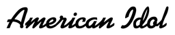 American Idol logo, black wordmark version, on a transparent background