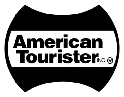 American Tourister logo, monochrome version, on a transparent background