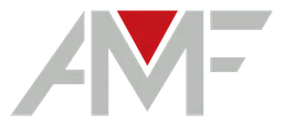 Amf logo, horizontal version, on a transparent background