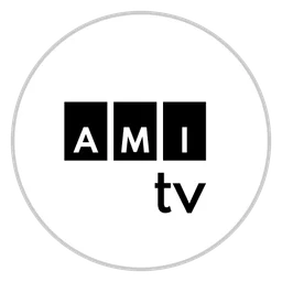 Ami TV logo, white icon version, on a transparent background