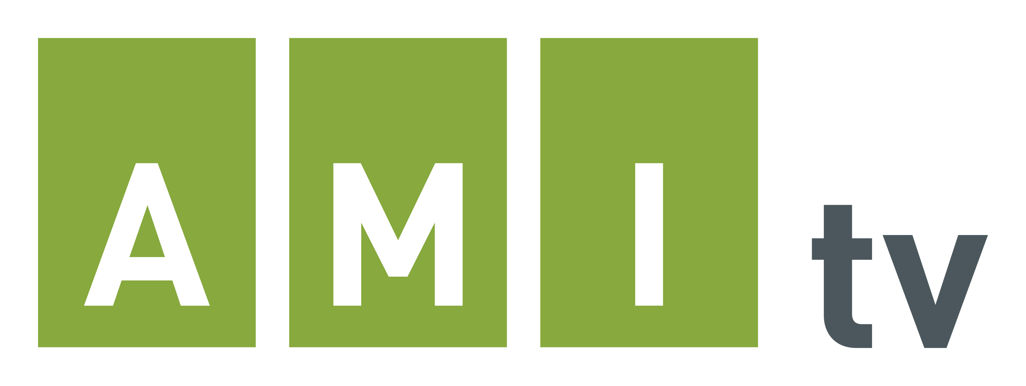 Ami TV logo on a transparent background