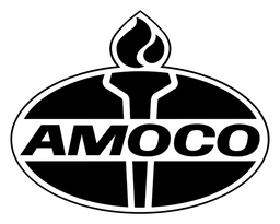 Amoco logo, black version, on a transparent background
