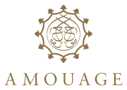 Amouage logo, horizontal version, on a transparent background