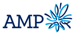 Amp logo, horizontal version, on a transparent background