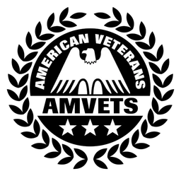 Amvets logo, black icon version, on a transparent background