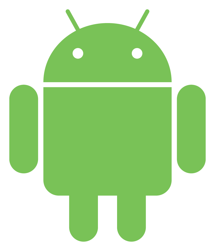 Android logo, icon version, on a transparent background