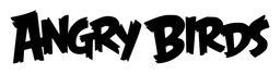 Logo Angry Birds, version logotype noir, sur fond transparent