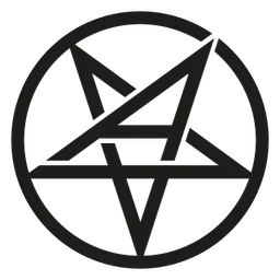 Anthrax logo, black icon version, on a transparent background