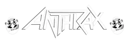 Anthrax logo, white wordmark version, on a transparent background
