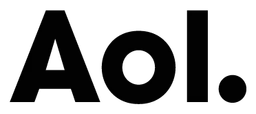 Aol logo, black version, on a transparent background