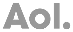 Aol logo, monochrome wordmark version, on a transparent background