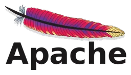 Apache logo, horizontal version, on a transparent background