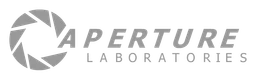 Aperture logo, monochrome wordmark version, on a transparent background