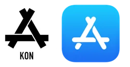 App Store logo, horizontal version, on a transparent background