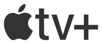 Apple TV Plus logo on a transparent background