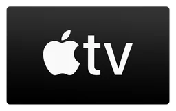 Logo Apple TV, version noir, sur fond transparent