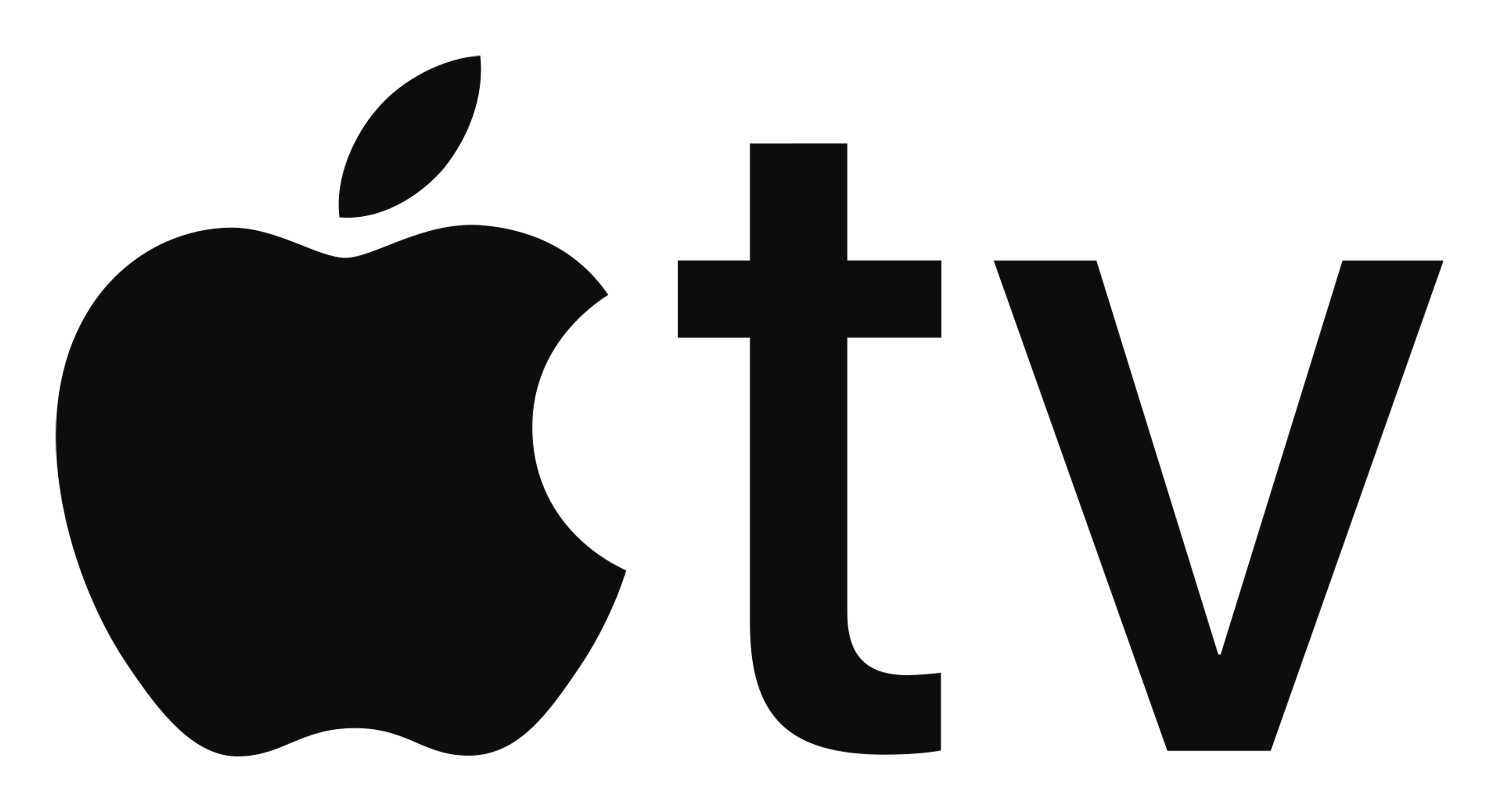 Logo Apple TV sur fond transparent
