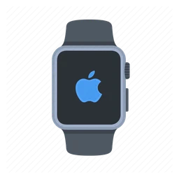 Apple Watch logo, monochrome version, on a transparent background