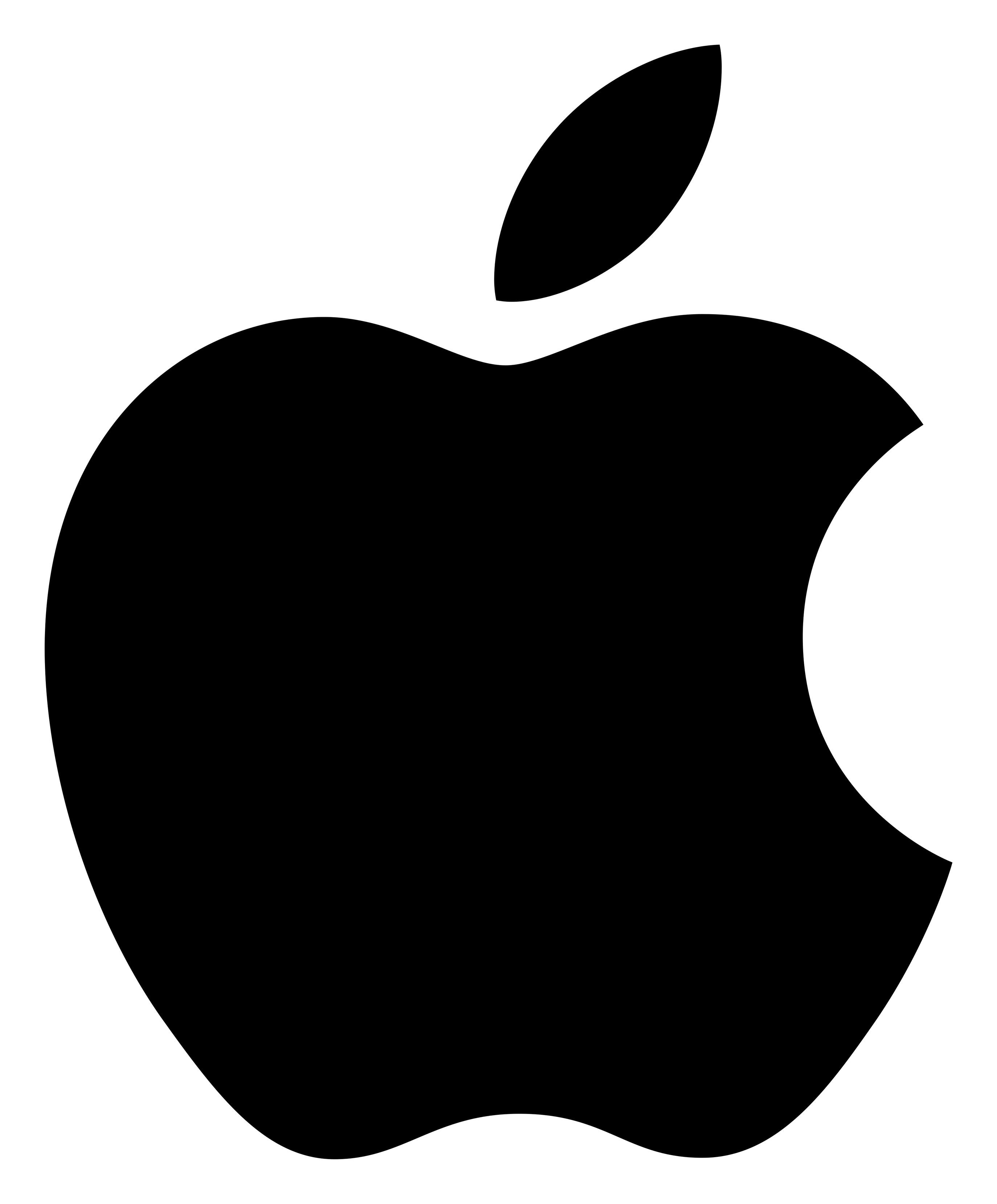 Apple logo on a transparent background