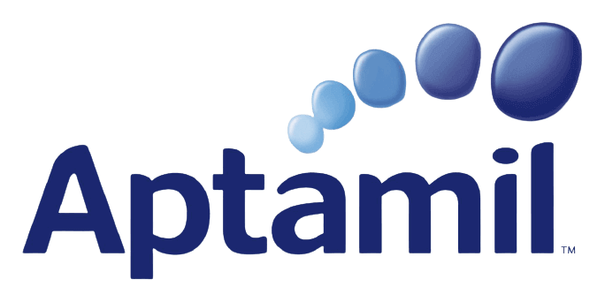Aptamil logo on a transparent background