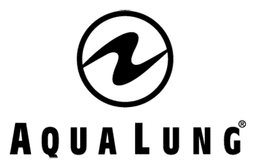 Aqua Lung Logo, Variante schwarz, auf transparentem Hintergrund