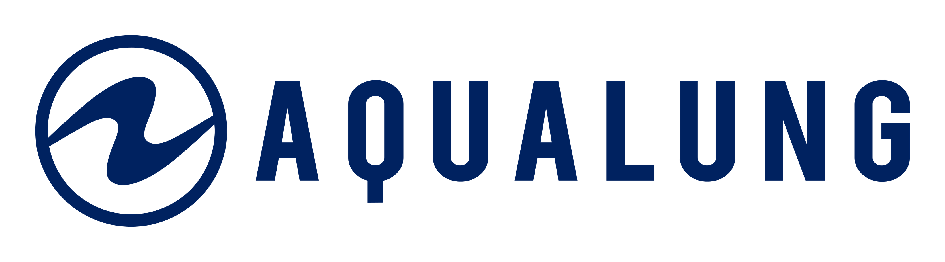 Aqua Lung Logo auf transparentem Hintergrund